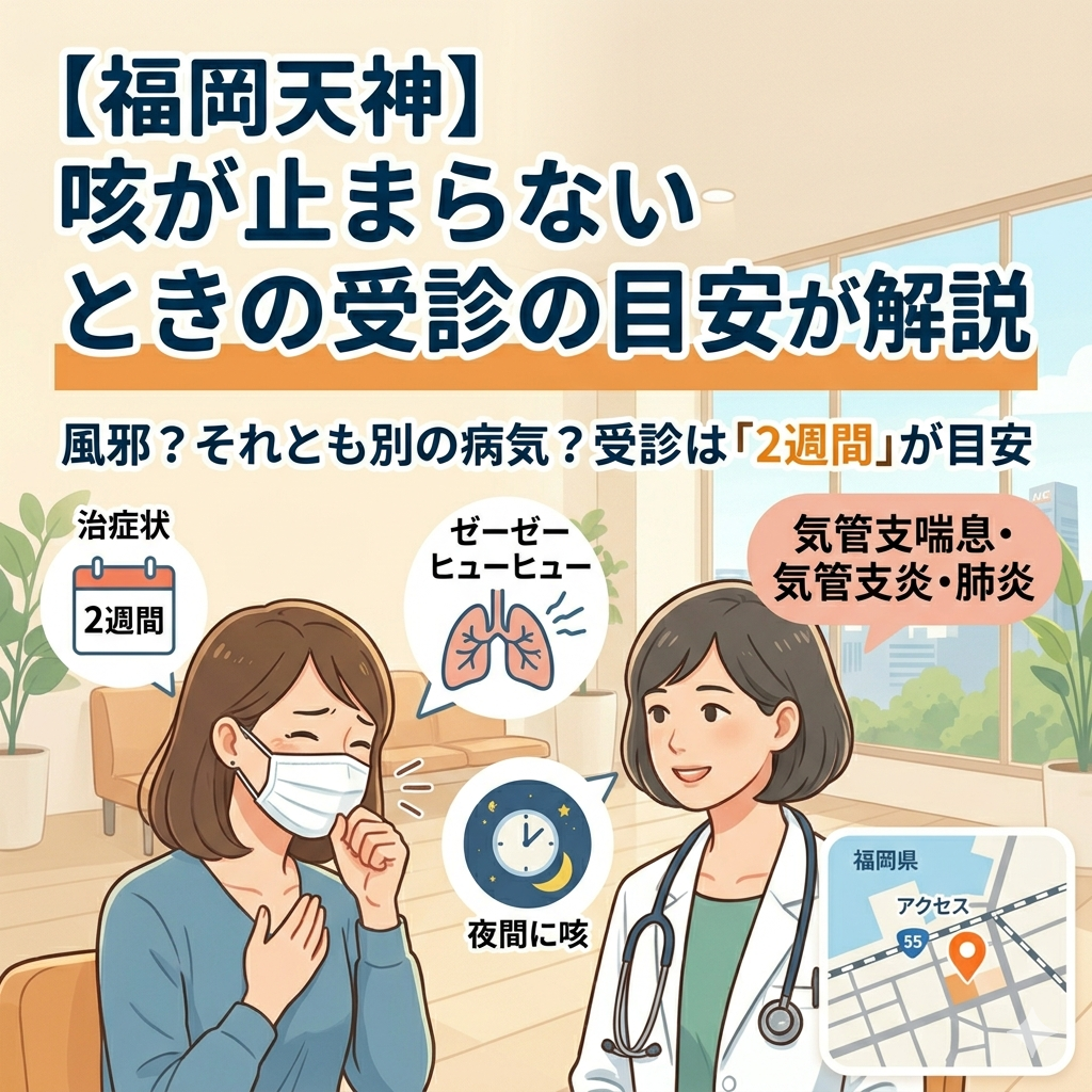 【福岡天神】咳が止まらないときの受診の目安｜呼吸器内科が解説